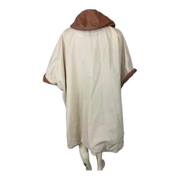 American Vintage 1960’s tweed reversible cape  removable hood made USA size med - Picture 7 of 12